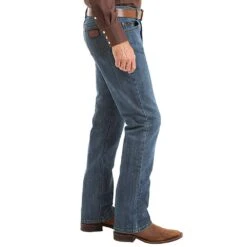 Wrangler Mens 20X Competition Slim Fit Stone Blue Jeans -Western Denim Gear Store 02MCWST 2