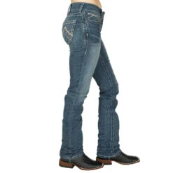 Ariat Women's R.E.A.L. Rainstorm Straight Leg Jeans -Western Denim Gear Store 10017217 1