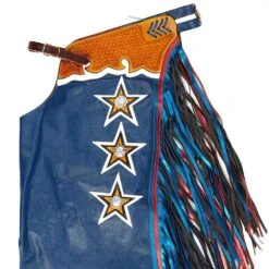 Jerry Beagley Braiding Co. Small Adult Chap W/Flag -Western Denim Gear Store 1001RF 21