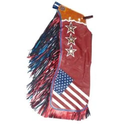 Jerry Beagley Braiding Co. Small Adult Chap W/Flag -Western Denim Gear Store 1001RF 31
