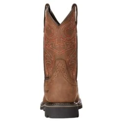 Ariat Mens Sierra Delta H2O Oily Brown 10in Top Work Boots -Western Denim Gear Store 10023056 2
