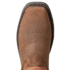Ariat Mens Sierra Delta H2O Oily Brown 10in Top Work Boots -Western Denim Gear Store 10023056 3
