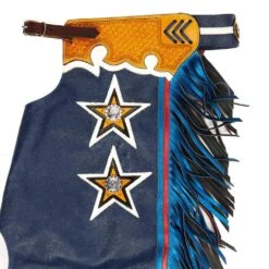 Jerry Beagley Braiding Co. Small Youth Chap W/Flag -Western Denim Gear Store 1002MF 22