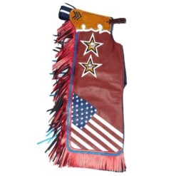 Jerry Beagley Braiding Co. Small Youth Chap W/Flag -Western Denim Gear Store 1002MF 31