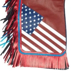 Jerry Beagley Braiding Co. Medium Youth Chap W/Flag -Western Denim Gear Store 1002MF 4
