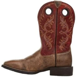 Ariat Mens Sport Rodeo Crazy Crunch Tan 11in Orange Top -Western Denim Gear Store 10042402 03