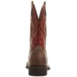Ariat Mens Sport Rodeo Crazy Crunch Tan 11in Orange Top -Western Denim Gear Store 10042402 04