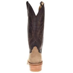 Rios Of Mercedes Men's Ride Ready Tan Crazy Horse Rough Out 15in. Chocolate Remuda Top Cutter Toe Boot -Western Denim Gear Store 105422 3