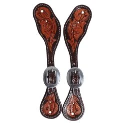 Professionals Choice Chocolate Floral Spur Straps