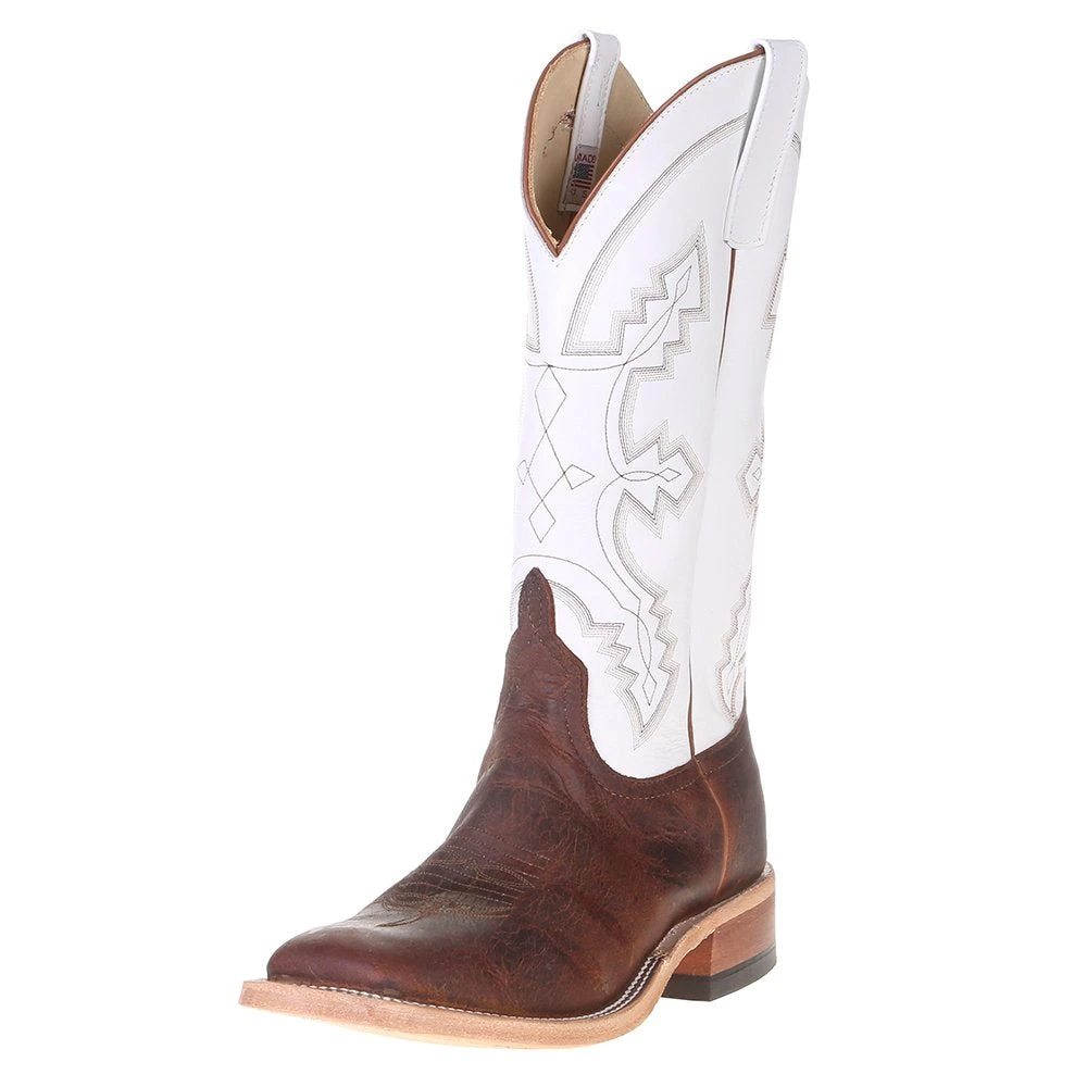 Anderson Bean Men's Anderson Bean Saddle Elk Butt 13in. White Glove Top Square Toe Cowboy Boot 3 Anderson Bean Men's Anderson Bean Saddle Elk Butt 13in. White Glove Top Square Toe Cowboy Boot