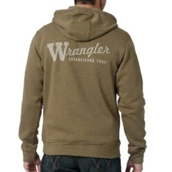 Wrangler Men's 1947 Logo Full Zip Hoodie -Western Denim Gear Store 112324810 02