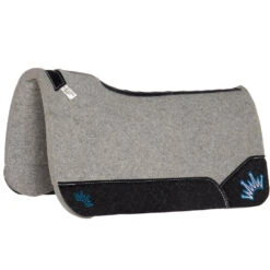 Best Ever Pads Kush 1 Inch Felt Saddle Pad With Black Elephant Wear Leathers