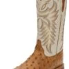 Justin Boots Men's Justin Pascoe Full Quill Ostrich 13in. Antique Saddle Maddog Cowboy Boots