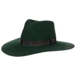 Women's M+F Green With Black Band Fashion Hat