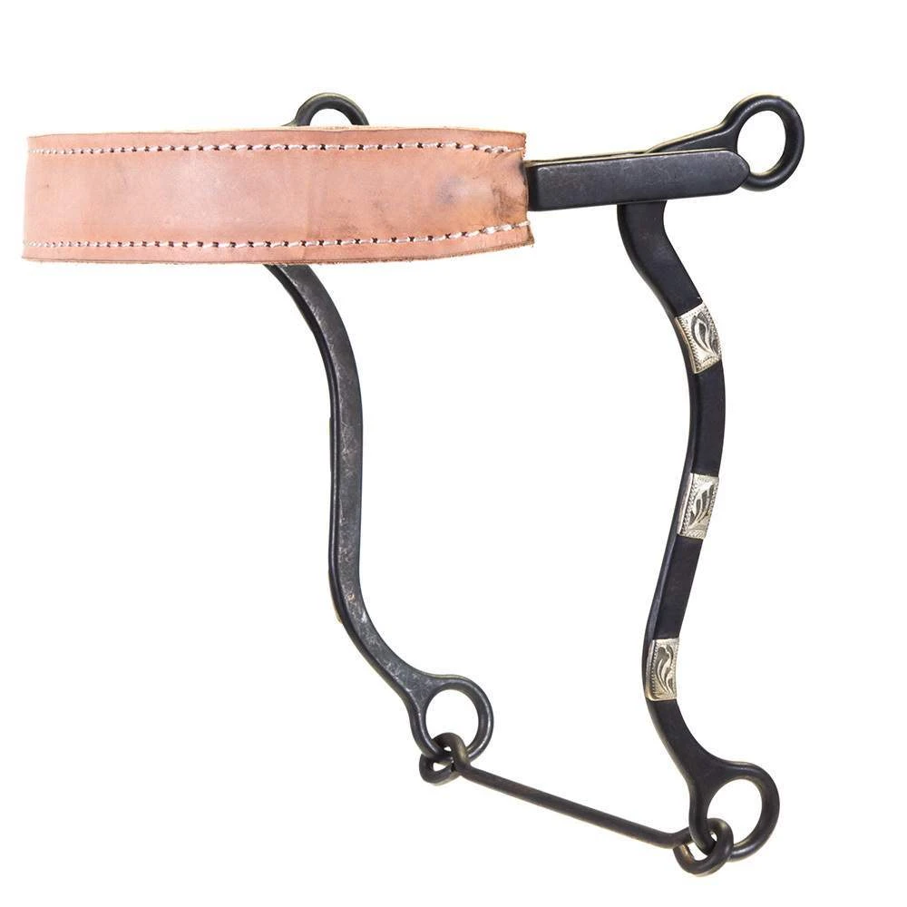 NRS Flat Leather Noseband Hackamore Bit 3 NRS Flat Leather Noseband Hackamore Bit