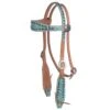 NRS Turquoise Rose Browband Headstall -Western Denim Gear Store 132693 default l