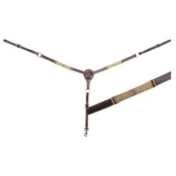 Cashel 1in Breast Collar W/Rawhide Braiding