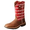 Twisted X Mens Distressed Saddle 12in Red Barbwire Soft Toe Work Boot -Western Denim Gear Store 141558 default l