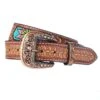Rafter T Ranch Company Ladies Beaded Inlay W/Floral Tooling Belt -Western Denim Gear Store 143266 default l