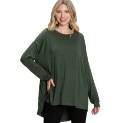 Women's Long Sleeve Hi-Lo Top