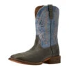 Ariat Men`s Grey/Blue Sport Square Toe Western Boot -Western Denim Gear Store 146656 default l