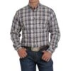Cinch Men's Gray And Rust Plaid Shirt -Western Denim Gear Store 147695 default l