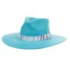 M&F Girls Pinch Front Turquoise Fashion Hat 3 1/2` Brim -Western Denim Gear Store 148589 default l
