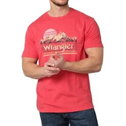 Wrangler Men's Mountain Scene Logo Graphic T-Shirt