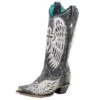 Corral Women`s Black Cross/Wings Overlay 13in. Top Boot -Western Denim Gear Store 150533 default l