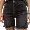 Risen Jeans Women's Plus Size High Waisted Black Shorts -Western Denim Gear Store 151679 default l