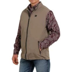 Cinch Men's Lightweight Vest Khaki