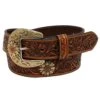 Women's Ariat Floral Tooled Sunflower Concho Belt -Western Denim Gear Store 151898 default l