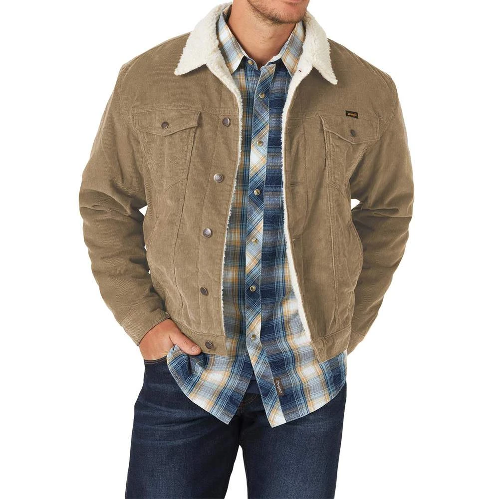 Wrangler Men'sCorduroy Sherpa Lined Jacket 3 Wrangler Men'sCorduroy Sherpa Lined Jacket