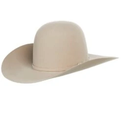 American Hats AHC 7X Silverbelly Self Band 4 1/4in. Brim Round Oval Open Crown Cowboy Hat