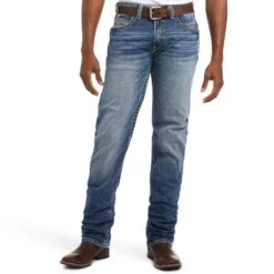 Ariat Men's M4 Low Rise Stretch Longspur Stackable Straight Leg Jean -Western Denim Gear Store 156657 default l