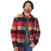 Wrangler Men's Flannel Shirt Jacket Sherpa Lining Racing Red -Western Denim Gear Store 157115 default l