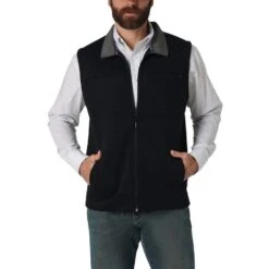 Wrangler Men's George Strait Black Knit Vest