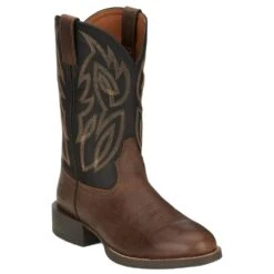 Justin Boots Men's Brown Rendon Stampede Western Round Toe Boot