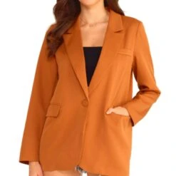Lush Clothing Womens Single Button Blazer