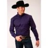 Roper Mens Spiced Plum Solid Buttondown 2 Roper Mens Spiced Plum Solid Buttondown -Western Denim Gear Store 163215 default l