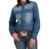 Cinch Women's Denim Long Sleeve Snap Shirt -Western Denim Gear Store 163740 default l