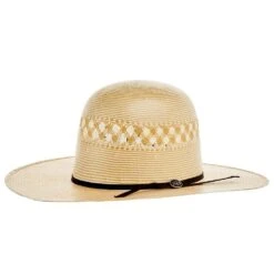 NRS 20X Wheat 4 Inch Brim Open Crown Straw Cowboy Hat