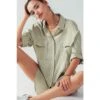 Trend:Notes Women's Oversized Green Button Up Shirt -Western Denim Gear Store 165319 default l
