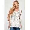 See And Be Seen N Womens Embroidery Sleeveless Top