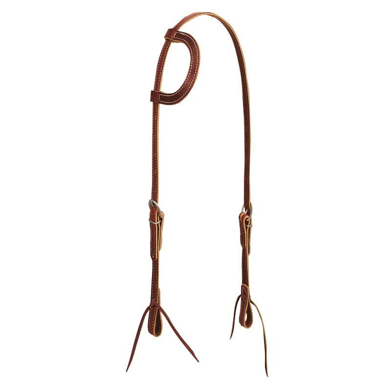 Weaver Leather 5/8in Single Ear Brown Latigo Leather Headstall 3 Weaver Leather 5/8in Single Ear Brown Latigo Leather Headstall