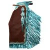 Saddle Barn Tack Brown Turquiose And Gold Rodeo Chaps