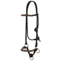 Mustang Large Side Pull Rope Halter W/Braided Nose