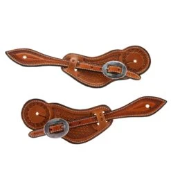 Cowperson Tack Roughout Tooled Oiled Spur Straps -Western Denim Gear Store 240668 785925