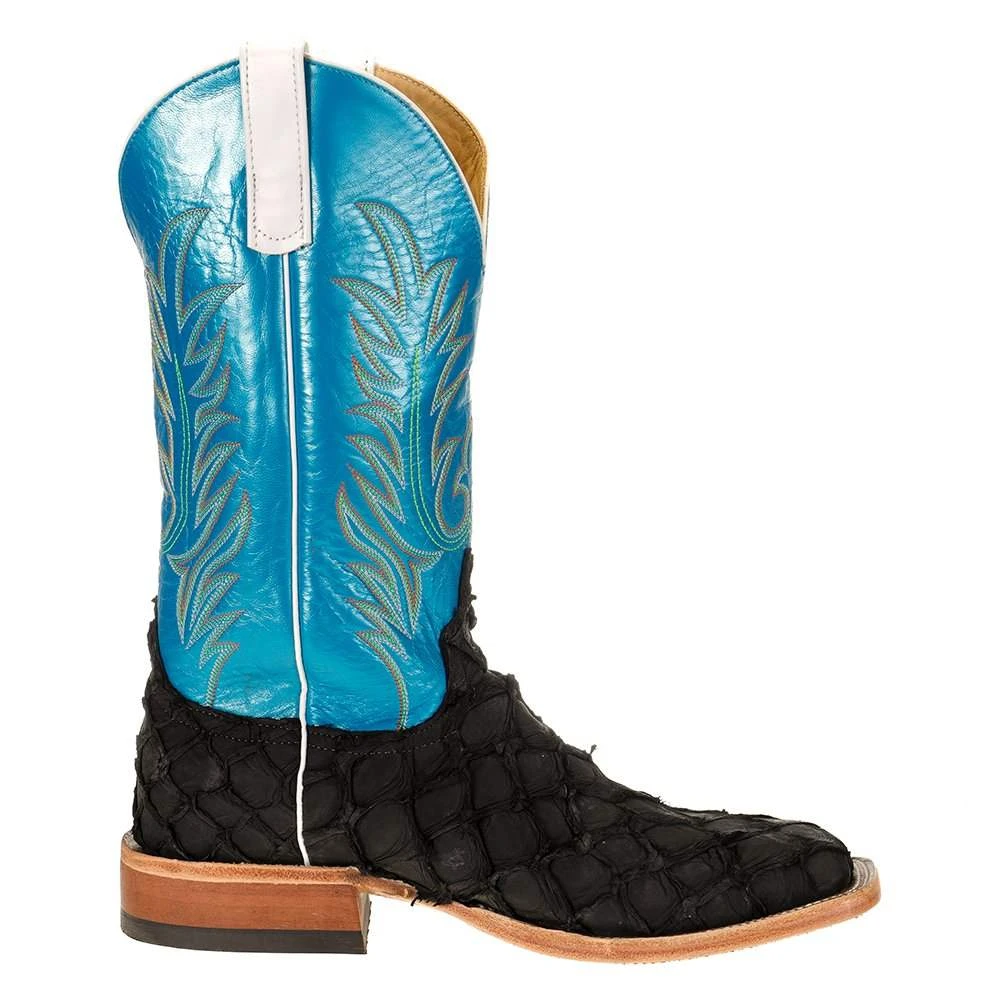 Anderson Bean Men's Matte Black Bass Boots 13in. Blue Luster Top Boot 7 Anderson Bean Men's Matte Black Bass Boots 13in. Blue Luster Top Boot - Image 5