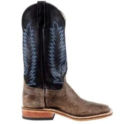 Anderson Bean Men's Ride Ready Natural Boar 13in. Black Mad Dog Goat Top Boot -Western Denim Gear Store 330765 5